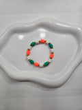 Cute Green, Orange, and White Bracelet